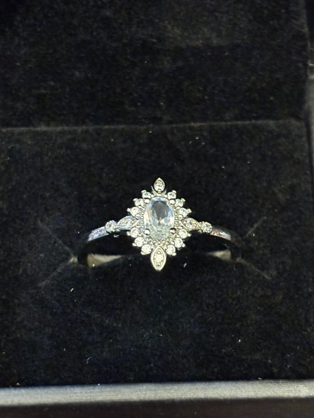 CZ Diamond Starburst Ring
